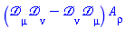 Physics:-`*`(Physics:-`*`(Physics:-D_[mu], Physics:-D_[nu])-Physics:-`*`(Physics:-D_[nu], Physics:-D_[mu]), A[rho](X))