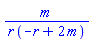 m/(r*(-r+2*m))