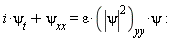 i*psi[t]+psi[xx] = epsilon*(abs(psi)^2)[yy]*psi: