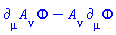 Physics:-`*`(Physics:-d_[mu], A[nu](X), Phi(X))-Physics:-`*`(A[nu](X), Physics:-d_[mu], Phi(X))