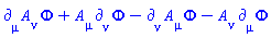 Physics:-`*`(Physics:-d_[mu], A[nu](X), Phi(X))+Physics:-`*`(A[mu](X), Physics:-d_[nu], Phi(X))-Physics:-`*`(Physics:-d_[nu], A[mu](X), Phi(X))-Physics:-`*`(A[nu](X), Physics:-d_[mu], Phi(X))