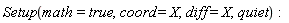 Physics:-Setup(math = true, coord = X, diff = X, quiet):