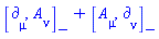 Physics:-Commutator(Physics:-d_[mu], A[nu](X))+Physics:-Commutator(A[mu](X), Physics:-d_[nu])