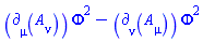 Physics:-d_[mu](A[nu](X), [X])*Phi(X)^2-Physics:-d_[nu](A[mu](X), [X])*Phi(X)^2