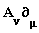 "A[nu] (&PartialD;)[mu]"