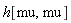 h[mu, mu]