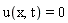 u(x, t) = 0