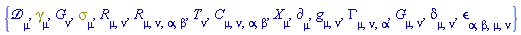 {Physics:-D_[mu], Physics:-Dgamma[mu], G[nu], Physics:-Psigma[mu], Physics:-Ricci[mu, nu], Physics:-Riemann[mu, nu, alpha, beta], T[nu], Physics:-Weyl[mu, nu, alpha, beta], Physics:-d_[mu], Physics:-g_[mu, nu], Physics:-Christoffel[mu, nu, alpha], Physics:-Einstein[mu, nu], Physics:-KroneckerDelta[mu, nu], Physics:-LeviCivita[alpha, beta, mu, nu], Physics:-SpaceTimeVector[mu](X)}