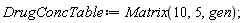 DrugConcTable := Matrix(10, 5, gen)