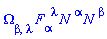 Omega[beta, lambda]*F[alpha, `~lambda`]*N[`~alpha`]*N[`~beta`]