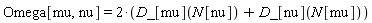 Omega[mu, nu] = Physics:-`*`(2, Physics:-D_[mu](N[nu])+Physics:-D_[nu](N[mu]))