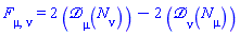 F[mu, nu] = 2*Physics:-D_[mu](N[nu], [X])-2*Physics:-D_[nu](N[mu], [X])