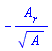 -(diff(A(r), r))/A(r)^(1/2)