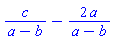 c/(a-b)-2*a/(a-b)