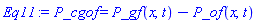 P_cgof = P_gf(x, t)-P_of(x, t)