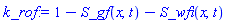 1-S_gf(x, t)-S_wfi(x, t)