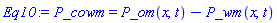 P_cowm = P_om(x, t)-P_wm(x, t)