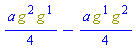 (1/4)*a*Physics:-`*`(g[`~2`], g[`~1`])-(1/4)*a*Physics:-`*`(g[`~1`], g[`~2`])