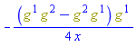 -(1/4)*(Physics:-`*`(g[`~1`], g[`~2`])-Physics:-`*`(g[`~2`], g[`~1`]))*g[`~1`]/x