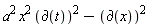 Physics:-`*`(Physics:-`*`(Physics:-`^`(a, 2), Physics:-`^`(x, 2)), Physics:-`^`(Physics:-d_(t), 2))-Physics:-`^`(Physics:-d_(x), 2)
