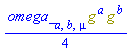 (1/4)*omega_[a, b, mu]*Physics:-`*`(g[`~a`], g[`~b`])