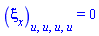 diff(diff(diff(diff(xi[x](x, t, u), u), u), u), u) = 0