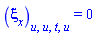 diff(diff(diff(diff(xi[x](x, t, u), t), u), u), u) = 0