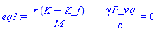 r*(K+K_f)/M-gamma*P_v*q/phi = 0