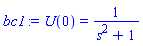 U(0) = 1/(s^2+1)