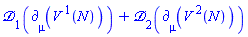 Physics:-D_[1](Physics:-d_[mu](V[`~1`](N), [N]), [N])+Physics:-D_[2](Physics:-d_[mu](V[`~2`](N), [N]), [N])