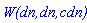 `W(dn,dn,cdn)`