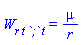 W[r*t*`;`*t] = mu/r