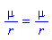 mu/r = mu/r
