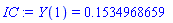 IC := Y(1) = .1534968659