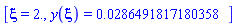 [xi = 2., y(xi) = 0.286491817180358e-1]