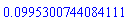 0.995300744084111e-1