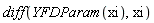 diff(YFDParam(xi), xi)
