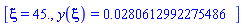 [xi = 45., y(xi) = HFloat(0.028061299227548585)]