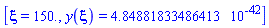 [xi = 150., y(xi) = HFloat(4.848818334864125e-42)]