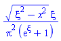 (xi^2-x^2)^(1/2)*xi/(Pi^2*(exp(xi)+1))