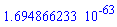 0.1694866233e-62