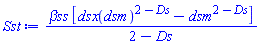 `&beta;ss`*[dsx(dsm)^(2-Ds)-dsm^(2-Ds)]/(2-Ds)