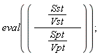 eval(Sst*Vpt/(Vst*Spt));