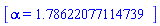 [alpha = 1.78622077114739]
