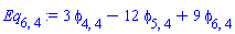 Eq[6, 4] := 3*phi[4, 4]-12*phi[5, 4]+9*phi[6, 4]