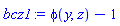bcz1 := phi(y, z)-1