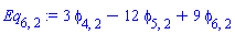 Eq[6, 2] := 3*phi[4, 2]-12*phi[5, 2]+9*phi[6, 2]