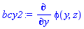 bcy2 := diff(phi(y, z), y)
