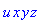 u*x*y*z