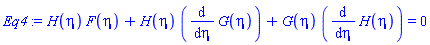 H(eta)*F(eta)+H(eta)*(diff(G(eta), eta))+G(eta)*(diff(H(eta), eta)) = 0